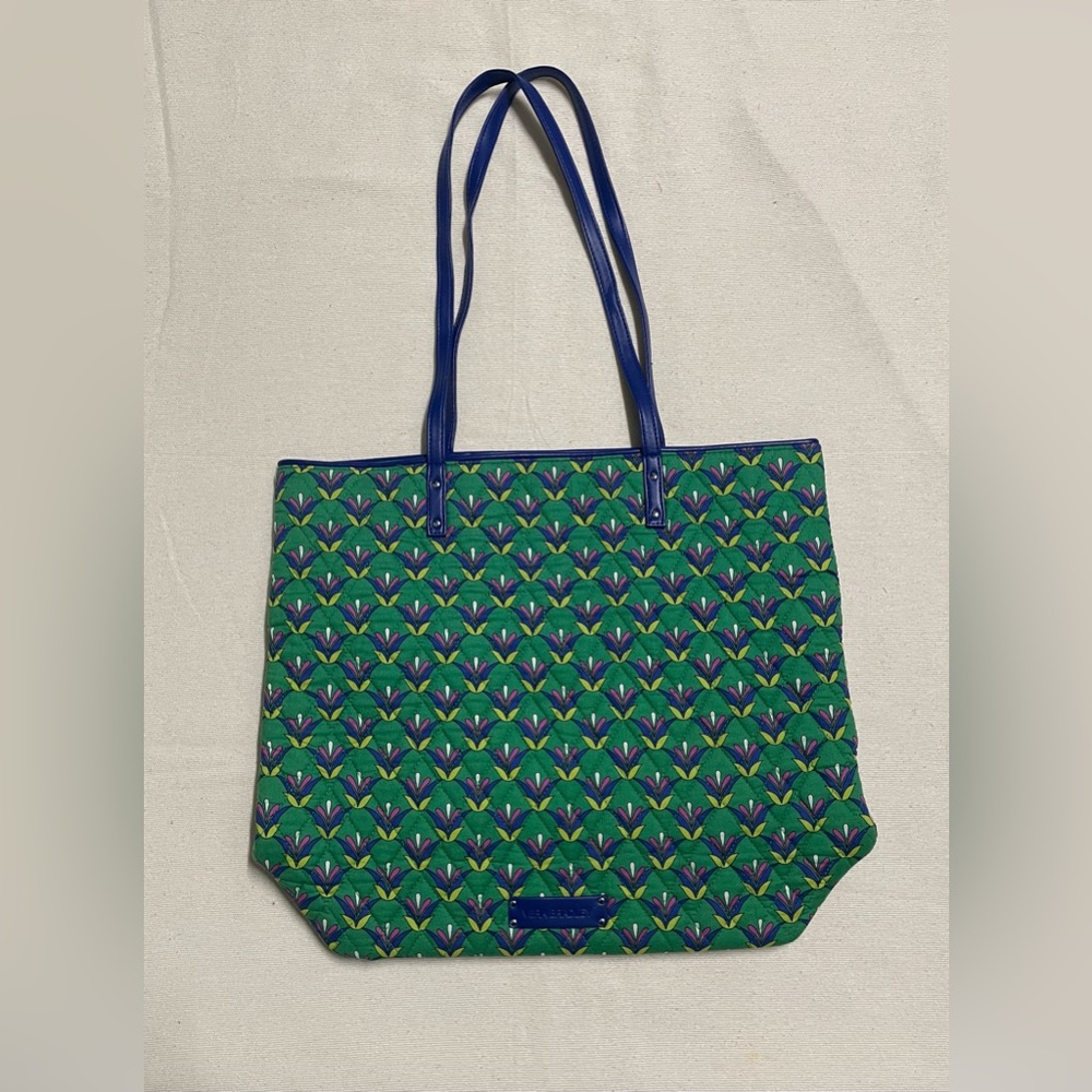 Vera Bradley Blue and Green Patterned Tote